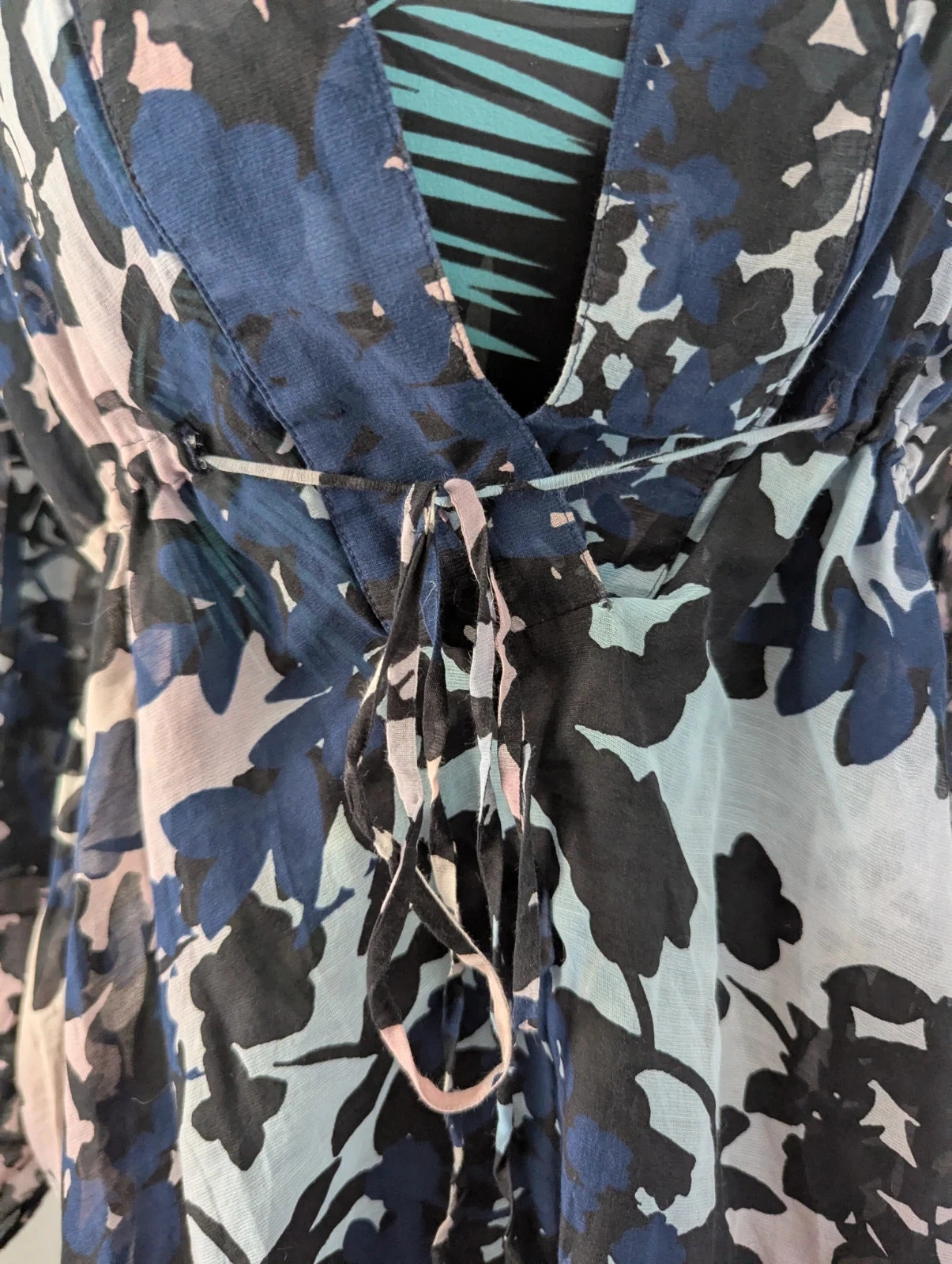 Blouse / Tunica met bloemen Diane von Furstenberg - Zijde en katoen - Maat 6 (S/M) – photo 5